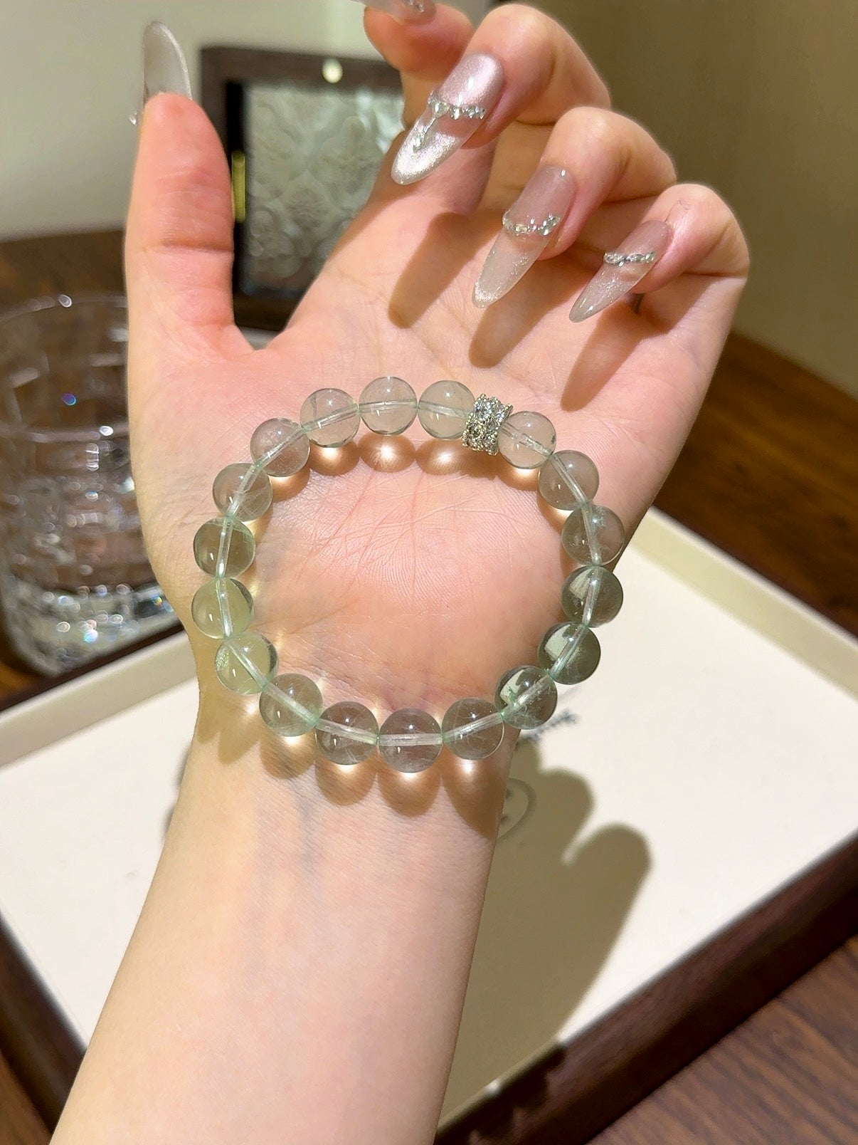 ▫️▪️ Green fluorite bracelet